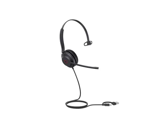 Yealink UH35 Mono - Hodesett on-ear kablet USB-C svart Certified f...