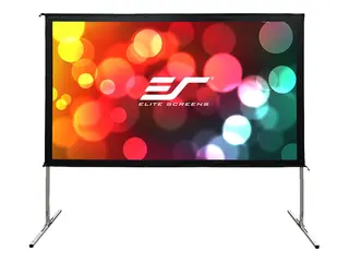 Elite Screens Yard Master 2 Series OMS150H2-DUAL Projeksjonsskjerm med ben - 150" (381 cm) - 16:9 - Wraith Veil Dual - sort trim, sølvramme
