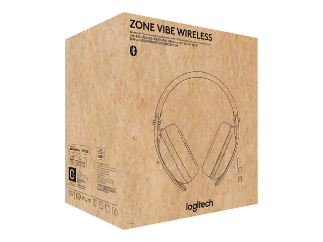 Logitech Zone Vibe Wireless - Hodesett full størrelse Bluetooth tr...