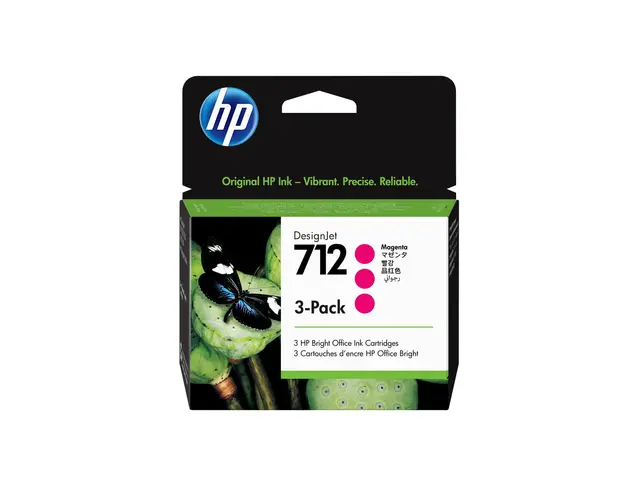 HP 712 - 3-pack - 29 ml - magenta - original - DesignJet - blekkpa...