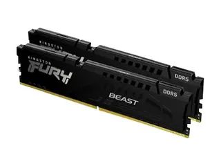 Kingston FURY Beast - DDR5 - sett 16 GB: 2 x 8 GB - DIMM 288-pin - 5200 MHz / PC5-41600 - CL40 - 1.25 V - ikke-bufret - on-die ECC