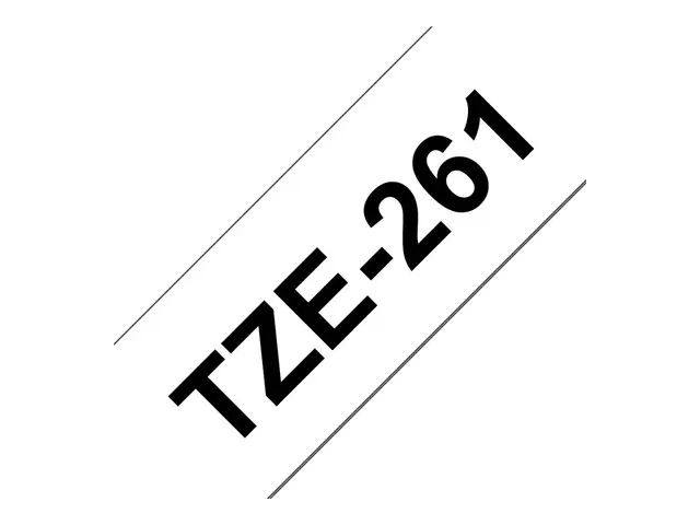 Brother TZe-261 - Selv-adhesiv svart på hvitt Rull (3,6 cm x 8 m) ...