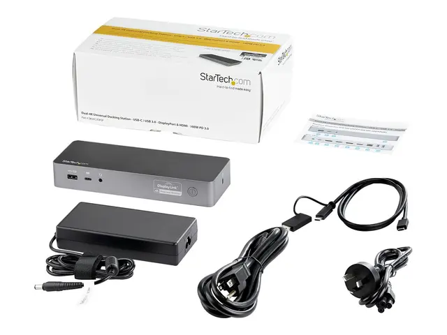 StarTech.com USB-C & USB-A Dock, Hybrid Universal Laptop Docking S...