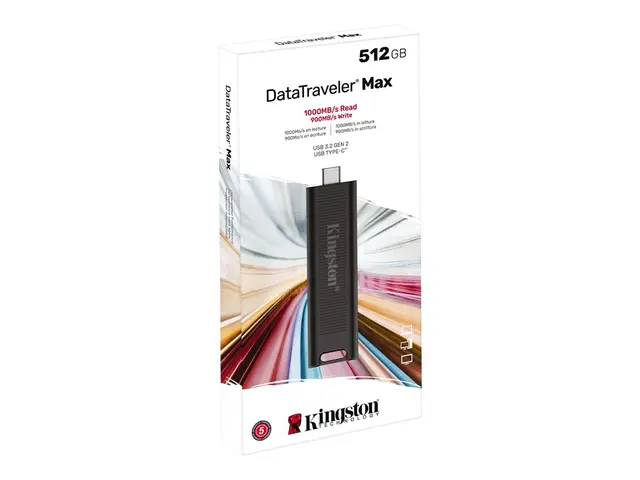 Kingston DataTraveler Max - USB-flashstasjon - 512 GB - USB-C 3.2 ...