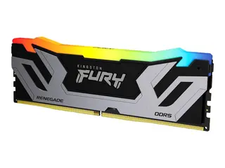 Kingston FURY Renegade RGB - DDR5 - modul 24 GB - DIMM 288-pin - 4200 MHz / PC5-67200 - CL40 - 1.45 V - ikke-bufret - on-die ECC - svart og sølv