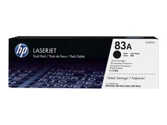 HP 83A - 2-pack - svart - original - LaserJet tonerpatron (CF283AD) - for LaserJet Pro M201, M202, MFP M125, MFP M127, MFP M225
