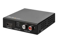 StarTech.com HDMI Audio Extractor 4K 60Hz - HDMI Audio De-embedder - HDR - Toslink Optical Audio - Dual RCA Audio - HDMI Audio (HD202A) - HDMI-lydsignalutskiller - svart