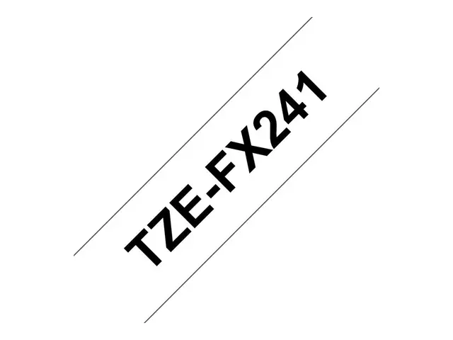 Brother TZe-FX241 - Adhesiv svart på hvitt Rull (1,8 cm x 8 m) 1 k...