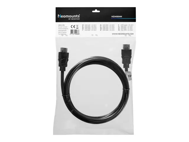 Neomounts - HDMI-kabel HDMI hann til 2 m svart