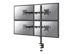 Neomounts FPMA-D550D4 - Monteringssett (kausemontering, skrivebordsklemmemontering, stang, 4 VESA-adaptere, 4 armer) full bevegelse - for 4 LCD/plasma-paneler - svart - skjermstørrelse: 13"-32"
