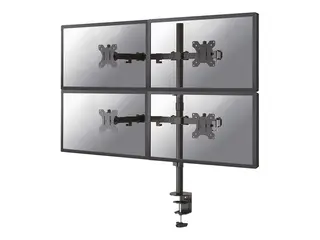 Neomounts FPMA-D550D4 - Monteringssett (kausemontering, skrivebordsklemmemontering, stang, 4 VESA-adaptere, 4 armer) full bevegelse - for 4 LCD/plasma-paneler - svart - skjermstørrelse: 13"-32"