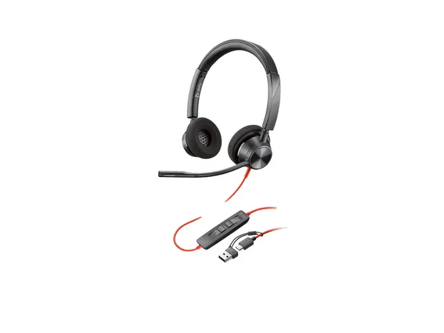 Poly Blackwire 3320 - 3300 series hodesett on-ear kablet USB-C sva...