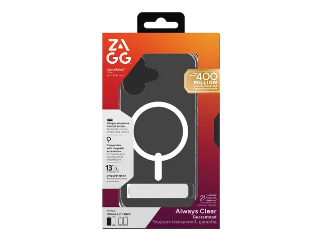 Zagg Crystal Palace Snap - Baksidedeksel for mobiltelefon MagSafe-...