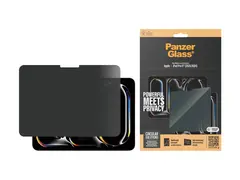 PanzerGlass - Skjermbeskyttelse for nettbrett ultrabred passform - glass - med personvernsfilter - 11" - rammefarge svart - for Apple 11-inch iPad Pro (M4)