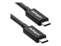 StarTech.com 50cm (1.6ft) Thunderbolt 3 Cable, 40Gbps, 100W PD, 4K/5K Video, Thunderbolt-Certified, Compatible w/ TB4/USB 3.2/DisplayPort Thunderbolt-kabel - 24 pin USB-C til 24 pin USB-C - 50 cm