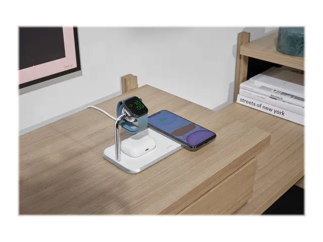 ZENS Dual+Watch Aluminium Wireless Charger - Trådløs ladematte + A...