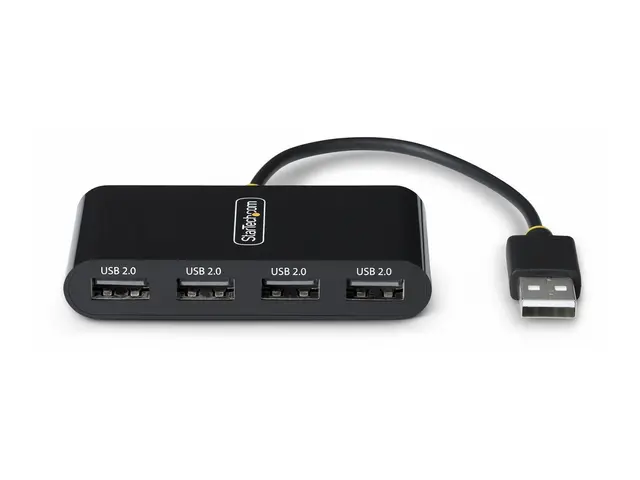 StarTech.com 4-Port USB 2.0 Hub, Bus Powered, Small Travel Mini Sp...