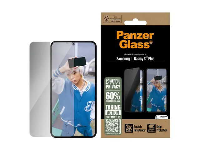 PanzerGlass Privacy - Skjermbeskyttelse for mobiltelefon ultrabred...