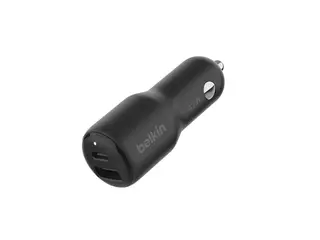 Belkin BoostCharge - Bilstrømadapter - 42 watt PD 3.0, Fast Charge - 2 utgangskontakter (USB, USB-C)