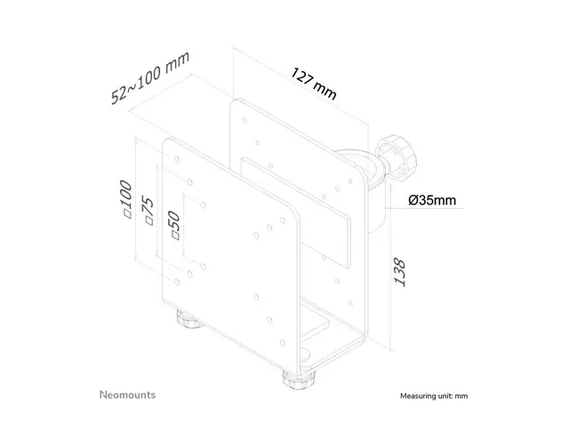 Neomounts THINCLIENT-10 - Monteringskomponent (holder) for tynnkli...