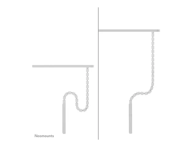 Neomounts - Kabelstyringsryggrad screw-mounted, universal hvit