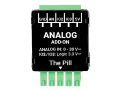 Shelly - Analog inngangmodul - 0-30 V, tillegg kablet - svart