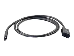 C2G 3ft USB C Extension Cable - USB C to USB C Extension Cable USB 3.1 Gen 1 - 5Gbps - M/F - USB-forlengelseskabel - 24 pin USB-C (hann) til 24 pin USB-C (hunn) - USB 3.1 Gen 1 / Thunderbolt 3 - 3 A - 91.4 cm - formst&#248;pt - svart