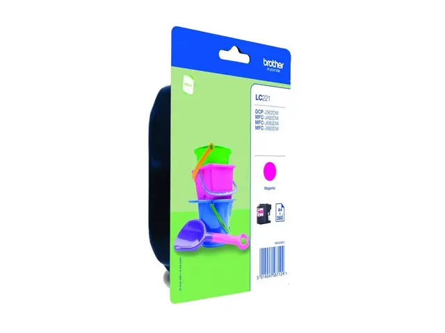 Brother LC221M - Magenta original blekkpatron for DCP-J562DW