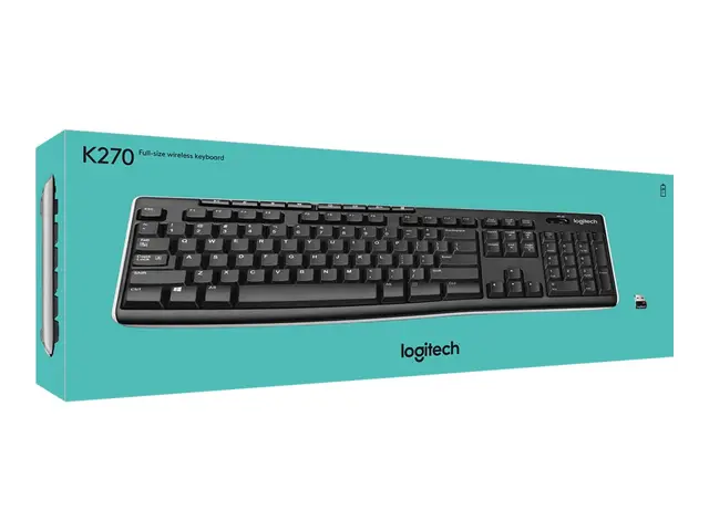 Logitech Wireless Keyboard K270 - Tastatur - trådløs - 2.4 GHz - N...