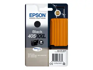 Epson 405XXL - 37.2 ml - XXL-størrelse - svart original - blære med RF/lyd-alarm - blekkpatron - for WorkForce WF-7830DTWF, WF-7835DTWF, WF-7840DTWF