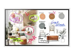 Samsung Flip WM65FX - 65" Diagonalklasse WMFX Series LED-bakgrunnsbelyst LCD-skjerm utdanning / næringsliv - med innebygd interaktiv tusjtavle, berøringsskjerm (flerberørings) - Tizen OS - 4K UHD (2160p) 3840 x 2160