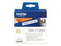Brother DK-11203 - Svart på hvitt 17 x 87 mm 300 etikett(er) (1 rull(er) x 300 filmappeetiketter - for Brother QL-1050, QL-500, QL-550, QL-560, QL-570, QL-650, QL-710, QL-720, QL-820