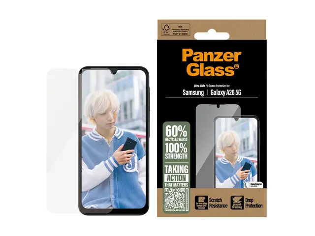 PanzerGlass - Skjermbeskyttelse for mobiltelefon ultrabred passfor...