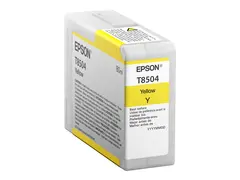 Epson T8504 - 80 ml - gul - original - blekkpatron for SureColor P800, P800 Designer Edition, SC-P800