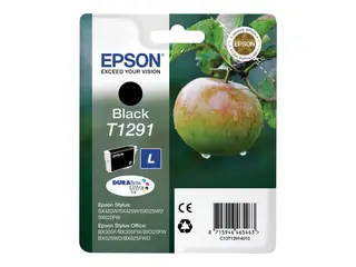Epson T1291 - 11.2 ml - L-størrelse - svart original - blister - blekkpatron - for Stylus SX230, SX235, SX430, SX438; WorkForce WF-3010, 3520, 3530, 3540, 7015, 7515, 7525