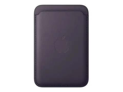 Apple - Lomme for mobiltelefon / kredittkort MagSafe-samsvar - mikrotvill, FineWoven - midnattslilla - for iPhone 12, 13, 14, 15, 16, 16e, 17, 17e, 18, Air