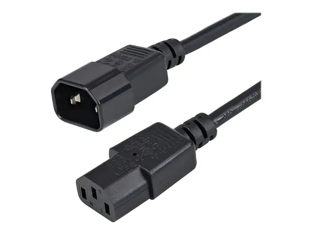 StarTech.com 1m (3ft) Power Extension Cord, C14 to C13, 10A 125V, ...
