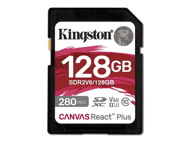 Kingston Canvas React Plus - Flashminnekort 128 GB Video Class V60...