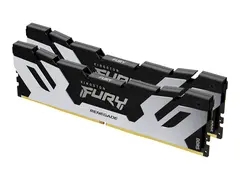 Kingston FURY Renegade - DDR5 - sett 32 GB: 2 x 16 GB - DIMM 288-pin - 8000 MT/s / PC5-64000 - CL38 - 1.1 V - ikke-bufret - on-die ECC - svart med sølv
