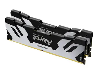 Kingston FURY Renegade - DDR5 - sett - 32 GB: 2 x 16 GB DIMM 288-pin - 8000 MT/s / PC5-64000 - CL38 - 1.1 V - ikke-bufret - on-die ECC - svart med sølv