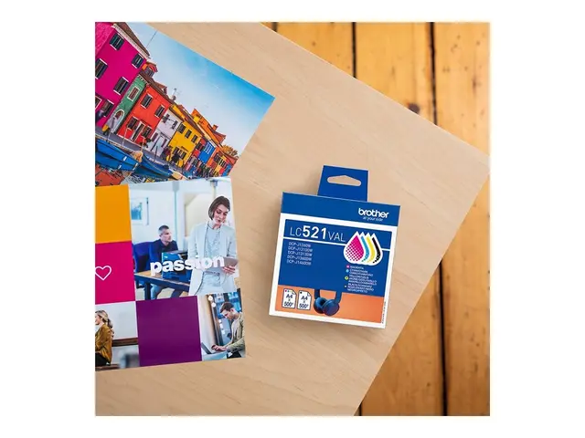 Brother LC521 Value Pack - 4-pack svart, gul, cyan, magenta origin...