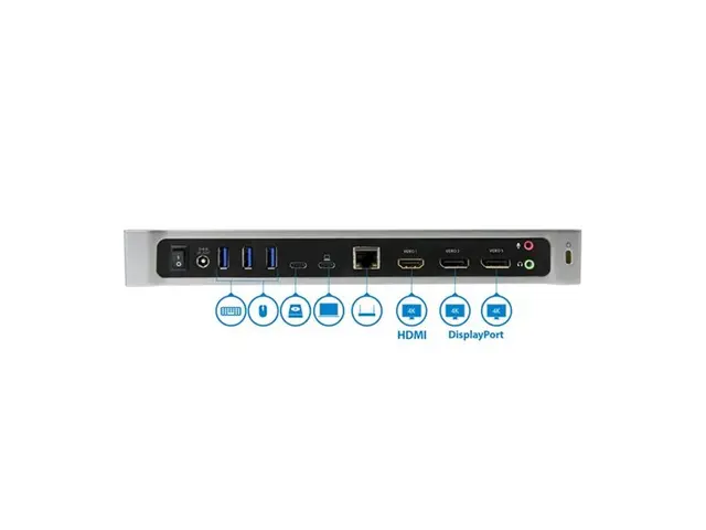 StarTech.com 4K USB-C Dock - Triple Monitor Mac & Windows 60W USB ...