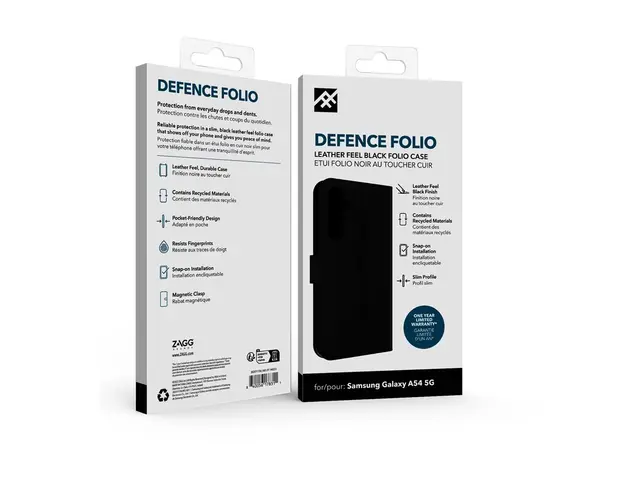 iFrogz Defence - Beskyttelsesboks lommebok for mobiltelefon lær sv...