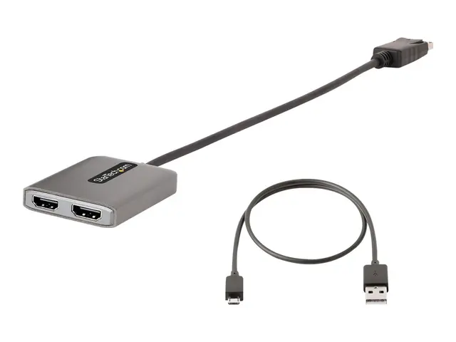 StarTech.com DP to Dual HDMI MST HUB, 4K 60Hz, DisplayPort Multi M...