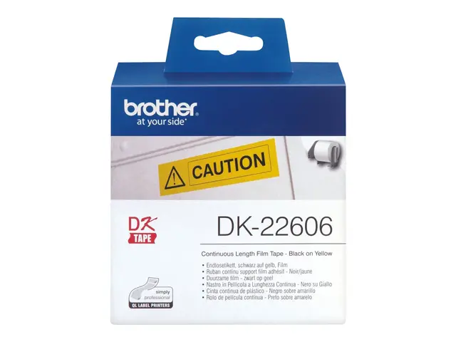 Brother DK-22606 - Gul Rull (6,2 cm x 15,2 m) film for QL-1050, 10...