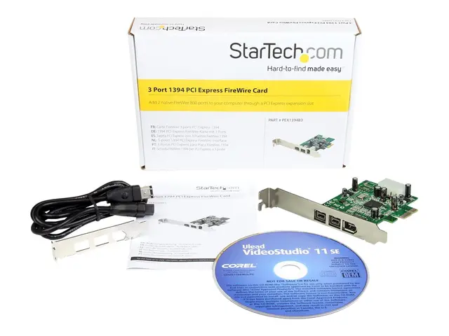 StarTech.com 3 Port 2b 1a 1394 PCI Express FireWire Card Adapter -...