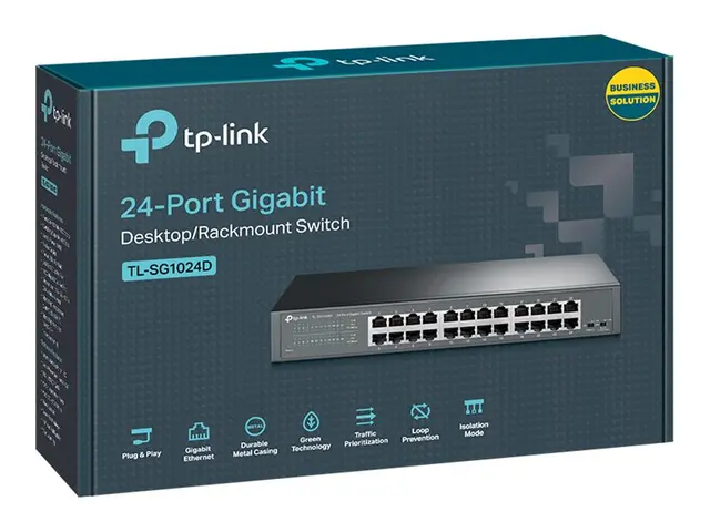 TP-Link TL-SG1024D - Switch - 24 x 10/100/1000 - stasjonær, rackmo...