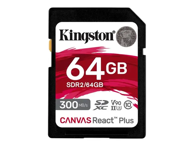 Kingston Canvas React Plus - Flashminnekort 64 GB Video Class V90 ...