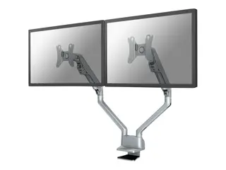 Neomounts FPMA-D750D - Monteringssett - full bevegelse for 2 LCD-skjermer - sølv - skjermstørrelse: 10"-32" - klemmemonterbar, malje, skrivebordsmonterbar