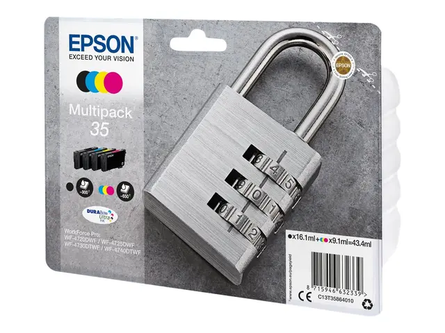 Epson 35 Multipack - 4-pack svart, gul, cyan, magenta original blæ...